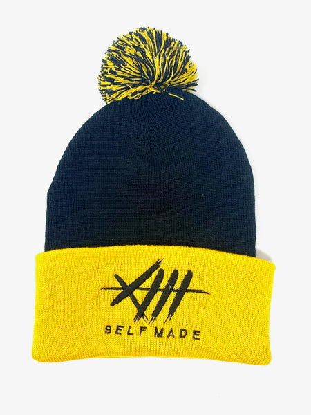 Steel City Pom Beanie / Black & Yellow